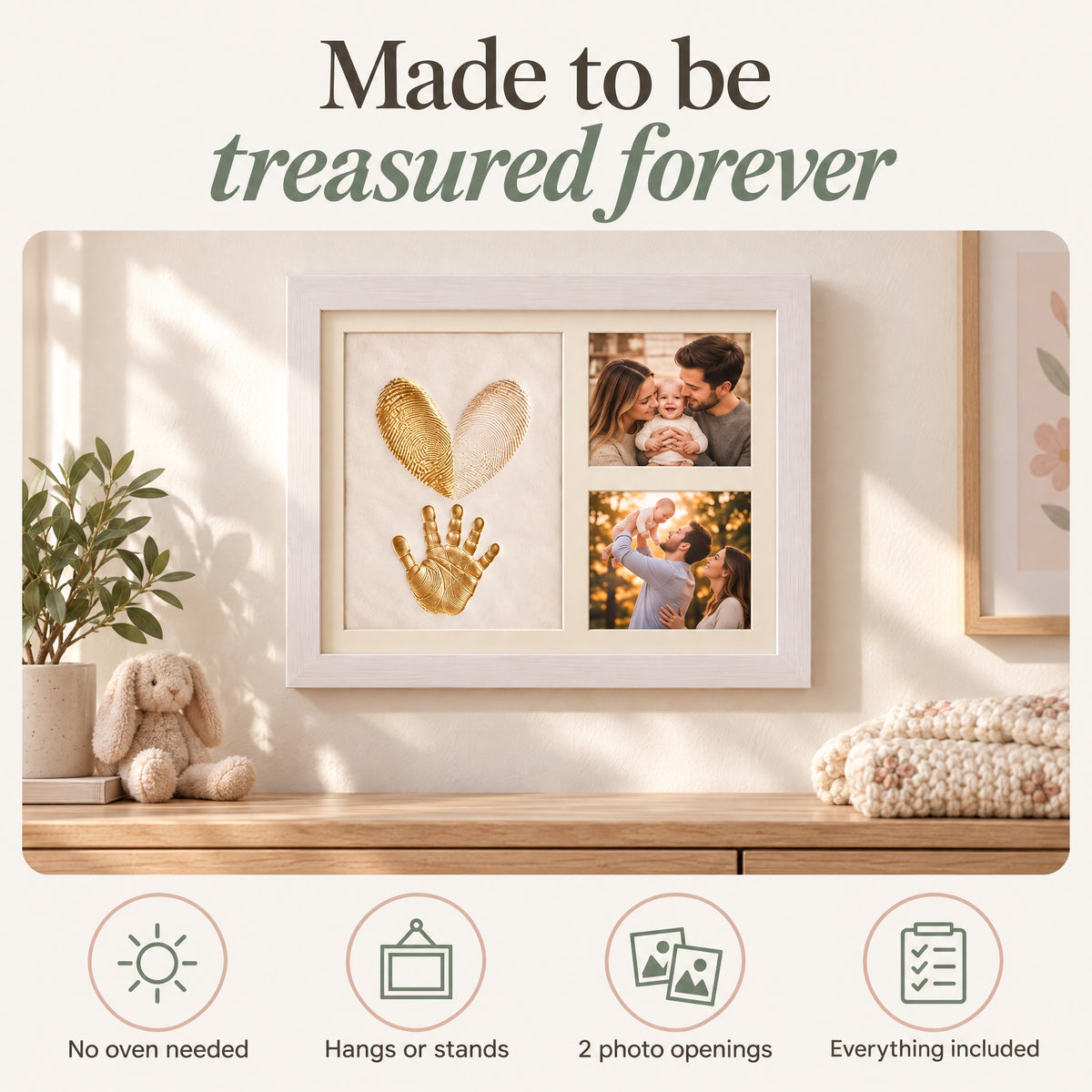 EverHands frame hanging in a nursery