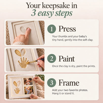 Your keepsake in 3 easy steps: press, paint, frame